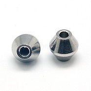 304 Stainless Steel Beads, Bicone, 8x8mm, Hole: 2.5mm(STAS-E040-2)