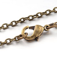 Iron Cable Chain Necklace Making, with Lobster Claw Clasps, Antique Bronze, 16 inch(NJEW-JN01385-01)