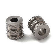 303 Stainless Steel Beads, Column, Stainless Steel Color, 6.3x5.5mm, Hole: 3mm(STAS-Q302-04B-P)