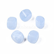 Acrylic Beads, Imitation Gemstone Style, Rhombus, Light Steel Blue, 12x12x8mm, Hole: 1.8mm, about 830pcs/500g(OACR-N131-004C)