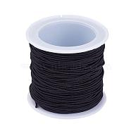 Elastic Cord, Black, 1mm, about 22.96 yards(21m)/roll(RB1.0mm-2)