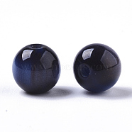 Resin Beads, Imitation Gemstone, Round, Midnight Blue, 8mm, Hole: 1.6mm(X-RESI-S387-015A-03)
