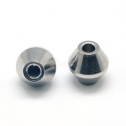 Tarnish Resistant 304 Stainless Steel Beads, Bicone, 8x8mm, Hole: 2.5mm(STAS-E040-2)