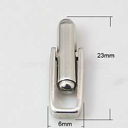 304 Stainless Steel Cuffinks, 23x6mm(STAS-H052-16)
