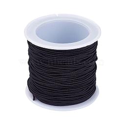 Elastic Cord, Black, 1mm, about 22.96 yards(21m)/roll(RB1.0mm-2)