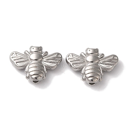 Non-Tarnish 304 Stainless Steel Beads, Bees, Stainless Steel Color, 11x15x4mm, Hole: 1.5mm(STAS-I305-162P)
