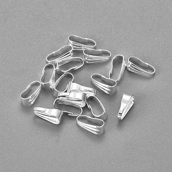 304 Stainless Steel Snap on Bails, Silver, 8.5x3.5x4mm, Inner: 3x8mm