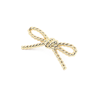 Twist Bowknot Zinc Alloy Ornament Clasps, for Purse, Handbag Making, Light Gold, 28x60x4.5mm