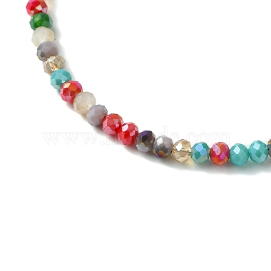 Faceted Rondelle Glass Beaded Necklace for Women(NJEW-M208-01E)-4