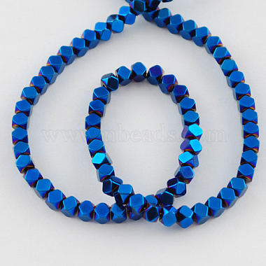 4mm RoyalBlue Round Non-magnetic Hematite Beads