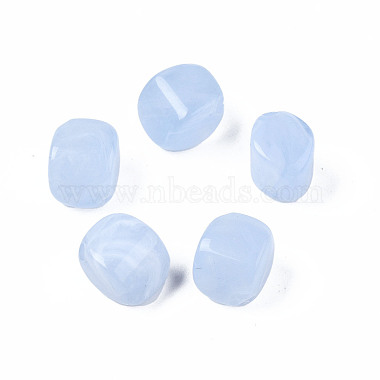 Light Steel Blue Rhombus Acrylic Beads