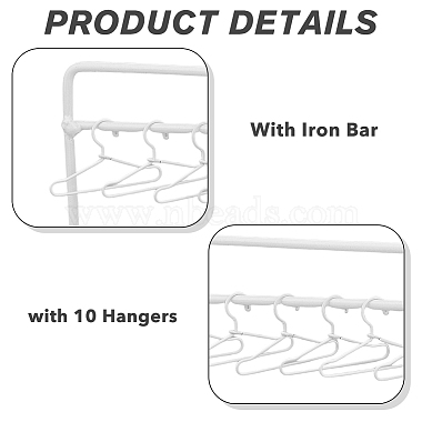 супернаходки железная кукольная вешалка для одежды и вешалки(DJEW-FH0001-17B)-4