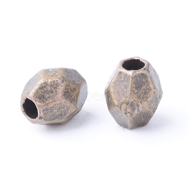 Antique Bronze Oval Alloy Spacer Beads