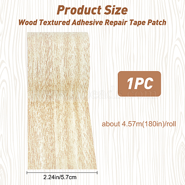 Non-woven Fabrics Imitation Wood Grain Adhesive Tape(DIY-GF0005-14A)-2