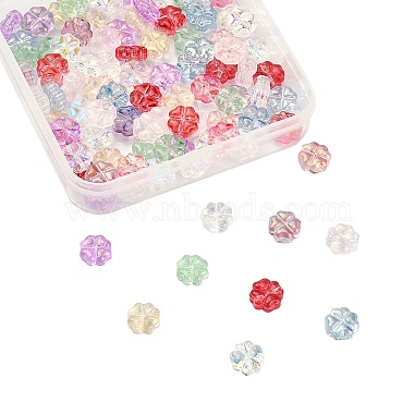 100pcs 10 couleurs perles de verre tchèque transparentes(GLAA-CJ0001-57)-3