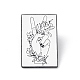 Rectangle Tarot Card Enamel Pin(JEWB-P015-B01)-1