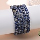 Bracelets extensibles en jaspe avec des taches bleues naturelles(X-BJEW-K212-A-039)-2