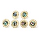Natural Shell Flower Stud Earrings with Plastic Pearl Beaded(EJEW-E599-04G-03)-2