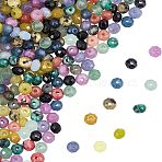 Dyed Natural Malaysia Jade Rondelle Beads, Faceted, Mixed Color, 3.5~4x2~3mm, Hole: 1mm, 240pcs/box(G-NB0001-77)