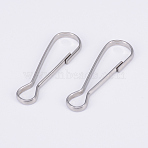 Stainless Steel Keychain Clasp Findings, Stainless Steel Color, 46x15x3.5mm(STAS-WH0016-08P)