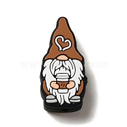 Silicone Beads, DIY Nursing Necklaces Making, Gnome, 29x14x8mm, Hole: 2.5mm(SIL-P007-E02)