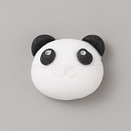 Opaque Resin Cabochons, White & Black, Panda, 11x13x6mm(CRES-CJC0010-03A)