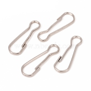 Stainless Steel Keychain Clasp Findings, Stainless Steel Color, 32x10x2mm(STAS-TAC0003-01P)