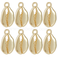 20Pcs Alloy Pendants, Ocean Theme, Cowrie Shell Shape, Real 18K Gold Plated, 20x11x3mm, Hole: 2.2mm(FIND-BBC0003-22)