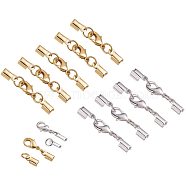 Rack Plating Brass Lobster Claw Clasps with Clip Ends, Nice for Jewelry Making, Mixed Color, 33x5mm, 10sets/color, 20sets/box(KK-PH0035-34)