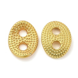 Alloy Connector Charms, Cadmium Free & Lead Free, Curved Oval Links, Golden, 8x10.5x1mm, Hole: 2mm(PALLOY-E030-01G)
