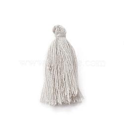 Polycotton(Polyester Cotton) Tassel Pendant Decorations, Linen, 28~34x5mm, about 300pcs/bag(FIND-G011-53)