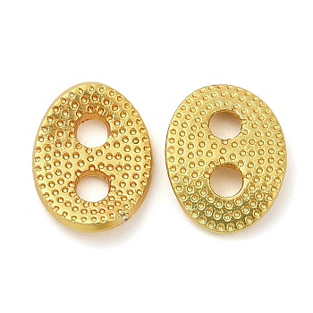 Alloy Connector Charms, Cadmium Free & Lead Free, Curved Oval Links, Golden, 8x10.5x1mm, Hole: 2mm