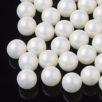 ABS Plastic Imitation Pearl Beads, Matte Style, No Hole/Undrilled, Round, Beige, 8mm, about 2000pcs/bag