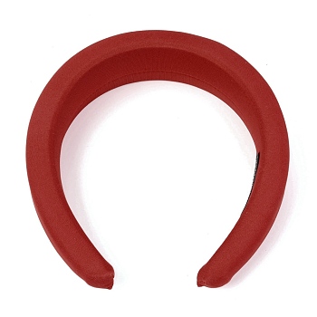Polyester Sponge Thick Hairbands, for Women Bezel  Hair Accessories, FireBrick, 15~40mm, Inner Diameter: 145x120mm
