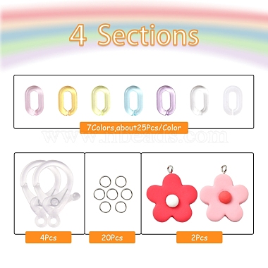 Набор для изготовления ожерелья с подвеской в виде цветка конфеты «сделай сам»(DIY-YW0005-24)-2
