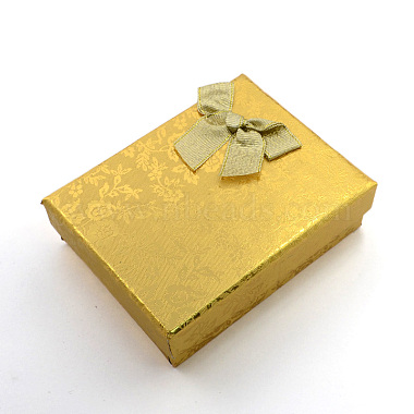 Gold Rectangle Paper Jewelry Set Box