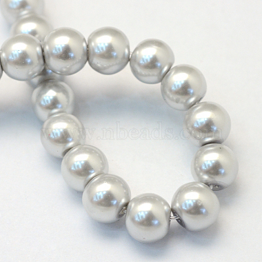Backen gemalt pearlized Glasperlen runden Perle Stränge(HY-Q003-4mm-62)-4