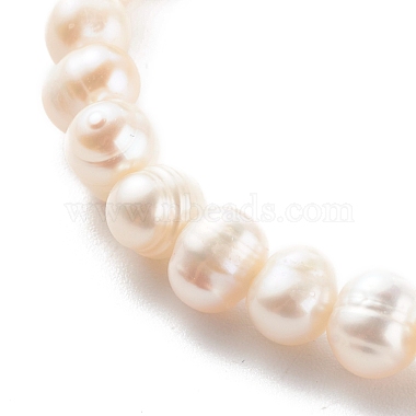 Natural Pearl Stretch Beaded Bracelets(BJEW-JB06163)-4