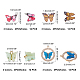 SUPERFINDINGS 48Pcs 12 Color Alloy Butterfly Pendants(PALLOY-FH0001-76)-6