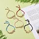 Латунные ползунковые браслеты с цветочными звеньями(BJEW-JB09112)-5
