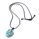 Synthetic Turquoise Beaded Pendant Necklaces(NJEW-G324-B01)-1