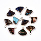 Fan Assembled Natural Bronzite and Mixed Gemstone Pendants(G-N330-023)-1
