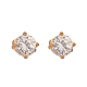 Real 18K Gold Plated Adorable Design Brass Cubic Zirconia Stud Earrings(EJEW-EE0001-171B)-1