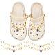 合金 & 樹脂 & ラインストーン邪眼チャーム靴の装飾チェーン(FIND-AB00024-02)-1