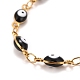 Enamel Horse Eye Link Chains Bracelet(BJEW-P271-05G)-3