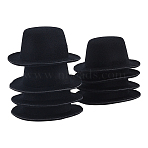 EVA Cloth Round Fascinator Hat Base for Doll, Black, 91x82x42mm(AJEW-WH0455-258B)
