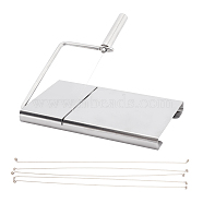 Stainless Steel Cheese Slicer, with Replaceable Stainless Steel Wires, Stainless Steel Color, 223x245x23mm, Stainless Steel Wires: 143x3x0.5mm(STAS-WH0015-32P)