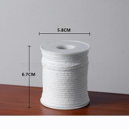 Cotton Candle Wicks, Unbleached Smokeless Candle Wicks, White, Spool: 5.8x6.7cm, 50m/roll(PW-WG83617-03)