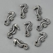 Alloy Beads, Seahorse, Antique Silver, 14.5x7x3.5mm, Hole: 1.5mm(FIND-WH0116-96AS)