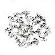 Thai 925 Sterling Silver Charms, with Jump Ring, Anchor, Antique Silver, 13x9x2.5mm, Hole: 4mm(X-STER-T002-107AS)